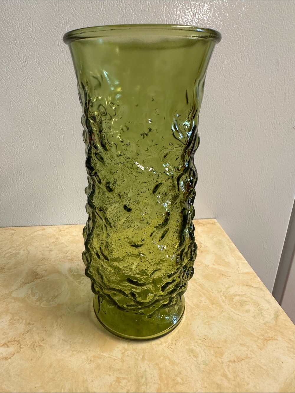 Green Textured Glass Vase - Brand